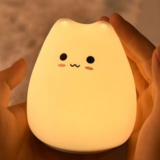 하우스팡 LED 실리콘 고양이 수면등 무드등 우스팡 LED 실리콘 고양이 수면등 무드등