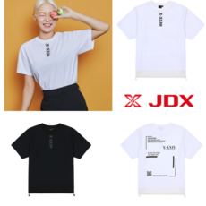 JDX 제이디 엑스 기능성 소재 고감도 스트리트 감성 접목한 영캐주얼 여성골프 반팔 티셔츠 - 제이디엑스