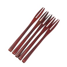 다용도 옻칠 디저트포크 과일 티포크, 5개, 옷색