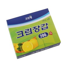 크린랲 크린장갑 200매 일회용장갑 위생장갑 비닐장갑, 200개입, 1개