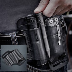 SB클럽 [넥스토치] V40 EDC 멀티툴 밸트 거치 가죽 수납집, 1개, 단품없음