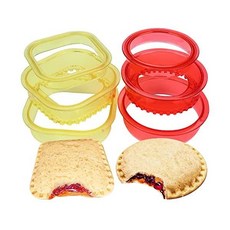 BAKER DEPOT Uncrustables 샌드위치 커터 실러 및 식빵 테두리 제거 6 PCS (2 Sets)