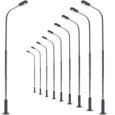 LQS07 10pcs 모델 철도 열차 램프 포스트 7cm 또는 2.76인치 스트리트 브라이트 화이트 라이트 HOT TT 스케일 LED 신제품, Bright White