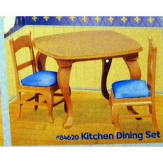 2개의 의자 NIB가 있는 Madeline Doll Kitchen Dating Set Table:, 단일옵션