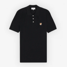 메종키츠네 MAISON KITSUNE 폭스 패치 레귤러 폴로 반팔 티셔츠 블랙 LM00208KJ7002-P199
