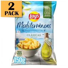 MEDITERRANEAN LAYS 레이즈 클래식 크리스프 위드 올리브 오일 150g x 2개