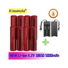 2024 정품 18650 리튬 5000mAh 충전식 4.2V 대용량 수입 배터리 내구성 및 스크루 드라이버, 2) 8PCS CAR2, 1개