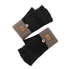 명양피프 여성 겨울 손가락 구멍 장갑 니트 벙어리 반장갑