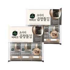 CJ제일제당 비비고 초사리 곱창돌김 5g 12개입 x2개(총 24개), 2개