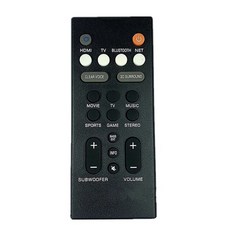 Yamaha YAS-209 YAS-109 스피커용 원격 제어 ABS 스피커 교체 리모컨, 검은색