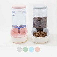 강아지 고양이 밥그릇 물그릇 반자동식기 3.8L, 급수기(물통) 3.8L+소라, 1개