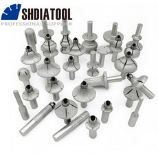 SHDIATOOL 진공 브레이징 다이아몬드 라우터 비트 화강암 대리석 라우터 커터 1/2 "섕크 프로파일 링 커팅 스톤 에지 그릿 60