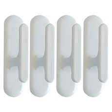 생활살림 벽부착 다용도 홀딩 후크, 화이트, 4개 화이트, 4개
