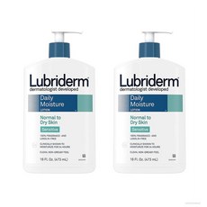 루브리덤 Lubriderm Daily Moisture Body Lotion 데일리 모이스처 바디로션 중성 건성 피부용 473ml 2팩, 2개