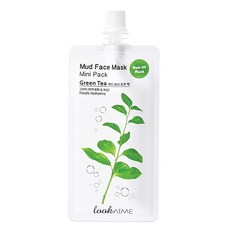 Look At Me Korean Skincare 룩앳미코리안스킨케어 머드 페이스마스크 녹차 2 팩, 2팩, 상세페이지참조