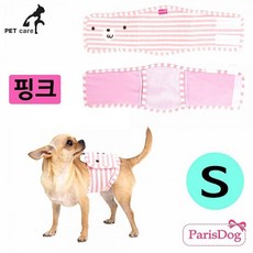 주식회사크레피 패리스독 베어 매너벨트 핑크 S 강아지 기저귀 팬티, 1