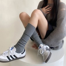  블링살롱 코지 쫀 골지 롱 니삭스 골지 장목 주름 양말 6컬러 사계절 레그워머 여성용 반스타킹 골프 긴양말 코디  상품 이미지