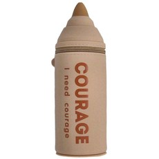 QI COLOUR 矽膠萬用鉛筆盒, 防水, 20x7x7公分, 可用水洗, 米咖色, 1個