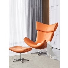 보컨셉 이몰라 라운지 체어 1인용 소파 카페 스튜디오 boconcept, (극세사가죽/옐로우브라운/발받침)