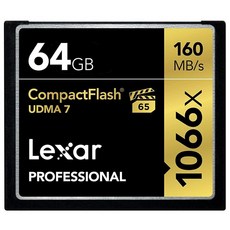 Lexar 프로페셔널 1066x 64GB 콤팩트 플래시 카드 (LCF64GCRBNA1066), 1개