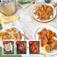 [신세계푸드]순살닭다리구이 20팩(허브솔트7/마늘간장7/청양풍매콤6), 단품