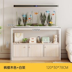 4자 축양장 다이 어항 받침 선반 철제 우드 수납형 2단 120X30X78CM, 화이트 메이플, 1개