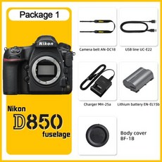 D850 SLR 디지털 카메라 전문가용 인물 사진 4K 초고화질 비디오 촬영 46.89MP, 01 Package 1 - d850