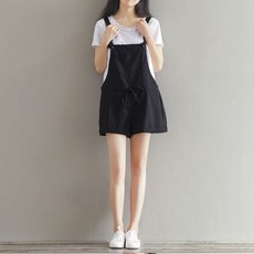 린넨멜빵반바지