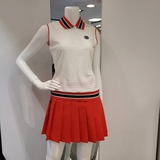 [파사디골프 ]NC 인천점 여성 줄무늬 카라 민소매 골프 티셔츠