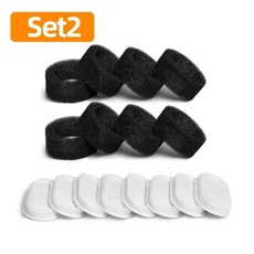 ROJECO 고양이 분수 필터 스테인레스 스틸 애완 동물 물 디스펜서 교체 활성탄 3.2L, 8Pcs Set