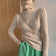 Emixx 여성용 목둘레가 두툼한 스웨터