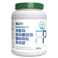 저분자 피쉬콜라겐 펩타이드 유산균 먹는 콜라겐 생선콜라겐 분말 대용량 500g, 1개