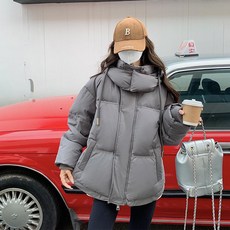 여성 숏 패딩 하트패치 후드 블랙 자켓 재킷 데일리 점퍼 누빔 경량 간절기 가벼운 보온 코트 퀼팅 여자
