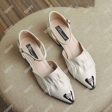 WHYY 여자 가죽 샌들 봄여름 백 토 슈즈 소프트 엄마 단화 W134