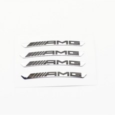 알루미늄 스크래치 기스 보수 휠가드 포인트 휠 스티커 벤츠 BMW 아우디 4PC 세트, 1세트, AMG 화이트