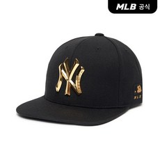 MLB 공식스토어 메탈 원포인트 스냅백 NY (Gold), F