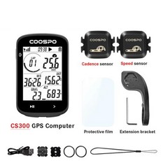 GPS측량기 COOSPO 무선 자전거 컴퓨터 속도계 주행 거리계 블루투스 ANT 경사 고도 앱 동기화 스트라바 CS300 2.6 인치 신제품, 4) cs300 2pcs bk467