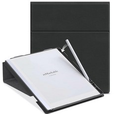 E NETCASE Remarkable 2 26.2cm10.3인치 디지털 용지2020년 출시 수직 360도 회전 스탠드 커버 놀라운 5.1cm2.10.3인치 용지용 펜슬 홀더 포함, Black