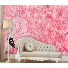 핑크플라밍고벽지