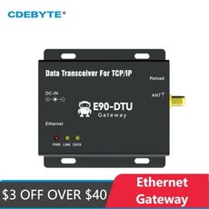 이더넷 게이트웨이 LoRa 915MHz CDEBYTE E90-DTU900SL30-ETH-V2.0 MQTT 30dBm DC 8V 10km RSSI SMA-K TCP, 한개옵션0, 한개옵션0