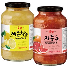 꽃샘 레몬차S 1kg+자몽차S 1kg, 2개, 1kg, 1개