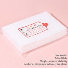 보푸라기 없는 물티슈 냅킨 광택제 제거제 네일 매니큐어 젤 코튼 페디큐어 패드 네일 아트 청소 도구 팁 신제품, White-540PCS, 1개