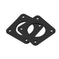 2mm 스테퍼 쇼크 댐퍼 두께 Nema 부품 모터 CNC 프린터 3D 가공 실리콘 42 모터용 17 모터 업소버 업소버, 1)Black, Black
