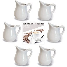 Coffee Creamer Pitcher | 6 Mini Pitchers for Creamer 1 ounce | Tiny Syrup or Sauce Dispenser | Alm, 1개