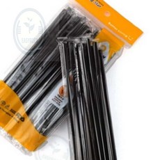 해신잡화점 블랙자바라빨대 50P 음료빨대 커피스트로우, 1개, 50개입