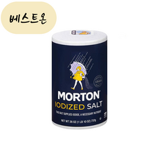[해외] Morton 몰튼 요오드 소금 솔트 737g 베스트온 미국직구, 1개