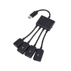 유형 C - 마이크로 USB OTG 허브 (전원 공급 장치 포함) OTG 유형 C 허브 다, 상세내용참조