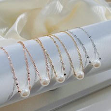 멀티컬러진주목걸이