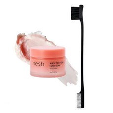 머리카락 고정 헤어 왁스 앞머리 넘기기 헤어고정 잔머리 정리 무광택 픽서 저자극 헤어스타일링 올림머리 똥머리 가시번 로우번 소프트 왁스 헤어 왁스+ 듀얼 브러쉬, 1개입, 50ml