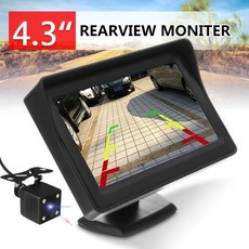 자동차 카메라 4.3 인치 디스플레이 HD 후진 후방 카메라 자동차 후진 키트 자동차 픽업용 범용